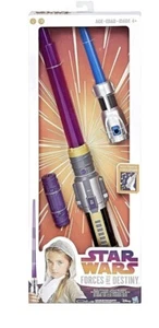 DISNEY STAR WARS JEDI POWER LIGHT SABER FORCES OF DESTINY PURPLE BLUE - Picture 1 of 7