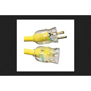 Monster Cable Extension Cord 10/3 Sjtw 100 ' L Yellow Ul - Picture 1 of 1