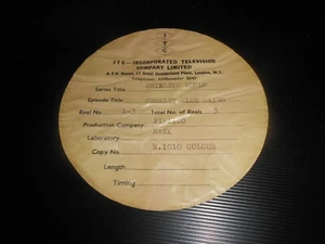 ITC Original Genuine Film Can Label for TV series Shirley's World Berkley Club - Picture 1 of 1
