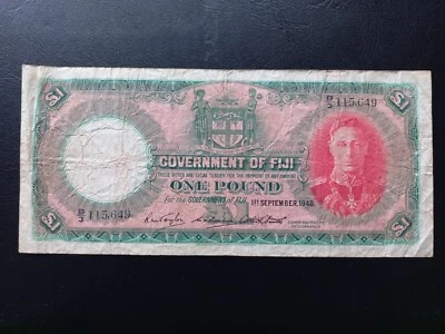 Fiji £1 Pound, 1948, (P-40c) - Image 1 of 4