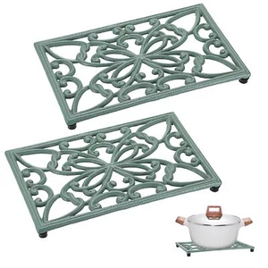 Cast Iron Trivet 2 Pack Iron Trivet for Hot Dishes Pots Pans Plates Teapots10... - Picture 1 of 7