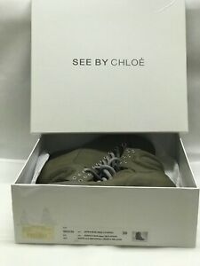 See by Chloe Olive Green Boots, gently used with original box and dust bag