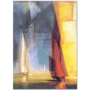 Silent Day at the Sea di Lyonel Feininger come stampa artistica HIQU su tela - Foto 1 di 2