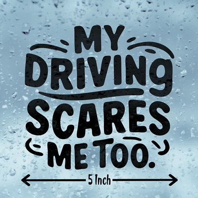 Mein Fahren macht mir auch Angst. : Lustige Autoaufkleber Vinyl Sticker Geschenke Auto Enthusiasten