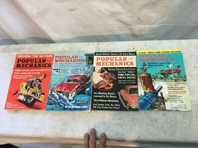 Set of 4 Vintage 1960s   Popular Mechanics Rat Rod Mechanical  Foto 1 de 4