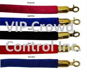 Stanchion Velour Rope with 1.50" Diameter, VIP Crowd Control - Picture 1 of 22
