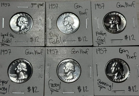 1957 Washington Quarter ~*Blazing Gem Proofs!*~ Cover