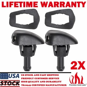 2PCS Front Windshield Wiper Water Sprayer Washer Nozzle Spray Sprinkler Plastic - Picture 1 of 12