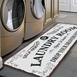 Laundry Room: Non-Slip, Waterproof, Washable Floor Mat Set - Bedroom Decor - Picture 1 of 10