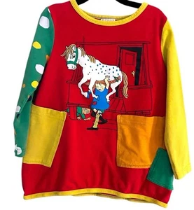 Vintage Martinex Pippi Longstocking Porch Tunic Red with Longsleeves - Picture 1 of 10