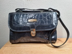 Marc Chantal Vintage Black Boxy Satchel Shoulder Bag VGC - Picture 1 of 19