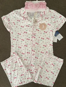 NWT Girl’s 3-Piece Jessica Simpson Heart Print Pajama Set Size 8  - Picture 1 of 5