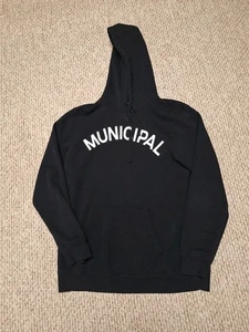 Municipal schwarzer Hoodie Pullover Gr. L - kräftiges gewölbtes Logo - Bild 1 von 5