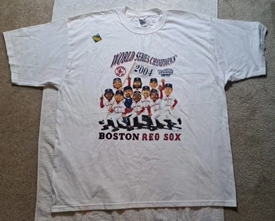 Boston Red Sox 2004 World Series Champs Caricature Shirt MLB Baseball Men's 2XL - Image 1 of 4