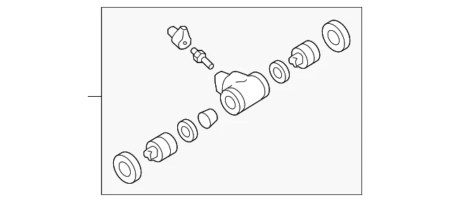 Подлинный цилиндр заднего тормоза колеса Nissan Cube 07-12 Sentra 07-11 Versa(NON-ABS) - Изображение 1 из 2