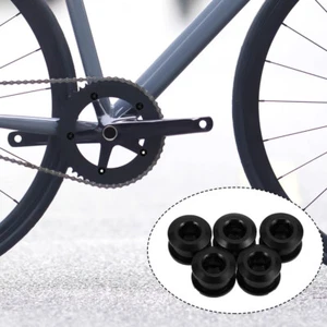 5 Pezzi Graffetta Bicicletta Manovella Braccio Viti Fissaggio Bullone Lega Catena Bulloni - Foto 1 di 12