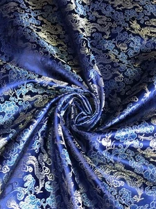 Traditioneller chinesischer Drachen Brokat Stoff 45" Kleid Polsterung Handwerk Jacuard - Bild 1 von 3