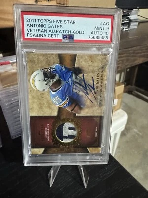 2011 Antonio Gates Topps Five Star AUTO 4 Color Game Used Patch SP #AG 32/40 - Image 1 of 3