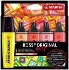 Highlighter - STABILO BOSS ORIGINAL - ARTY - Pack of 5 - Warm Colours Pack of 5 