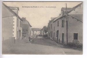 CPA ST SULPICE LA FORET 35 - LA RUE PRINCIPALE CENTRE BOURG VILLAGE 1910 ~C32 - Picture 1 of 2