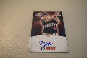 2014 Nick Madrigal Panini USA Baseball Rookie Auto /499 - Chicago WS /  Cubs