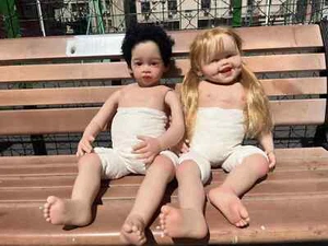 30" Artist Finished Toddler Reborn Baby Doll Rooted Short Hair Boy Girl Toy Gift - Picture 1 of 7