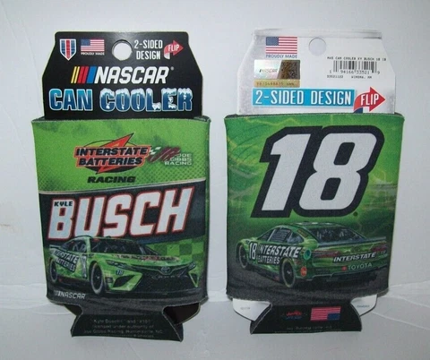 KYLE BUSCH #18 INTERSTATE BATTERIES 2022 WINCRAFT 12OZ CAN COOLER NEW!!! Cover