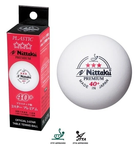 Nittaku Premium 40+ 3 Star Table Tennis Ball (1 Box = 3 Balls) - Image 1 of 1
