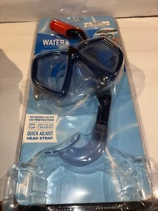 Water Sun & Fun Snorkel Set Youth Swimming Accessory Purple & Blue UV Protection - Picture 1 of 4