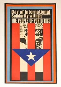 1967 Original Cuban Poster.Independentist party.Porto Puerto Rico Solidarity. - Picture 1 of 3