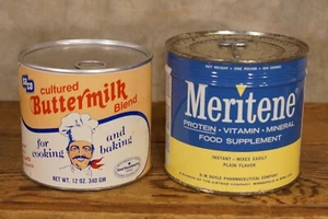 Vintage Cultured Buttermilk Blend & Meritene Unopened New Old Stock Food - Picture 1 of 6