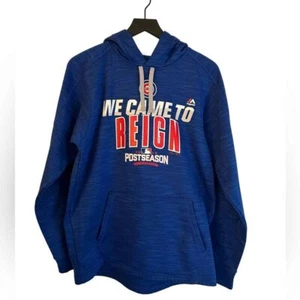 Majestic MLB Chicago Cubs 2016 We Came To Reign Postseason Men's Hoodie Sz Sm - Picture 1 of 10