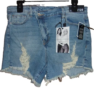 KENDALL & KYLIE The Icon Denim Jean Shorts 4" High Rise Size: 7/28 NWT $48 - Picture 1 of 3
