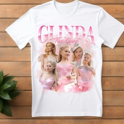 Camisas brancas ou pretas Wicked Glinda e Elphaba 2 designs diferentes tamanhos: P-2XL - Imagem 1 de 2