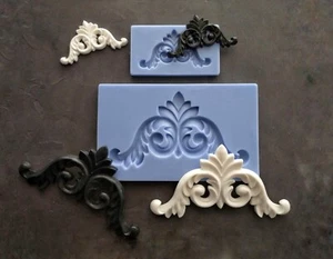 Vintage corners silicone molds (2 molds A+B) | Furniture embellishments | Moulds - Picture 1 of 6