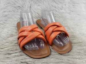 CUSHIONAIRE Memory Foam Orange Slide On Casual Basic Sandals Size 11 - Picture 1 of 6