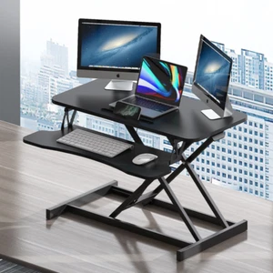 32 Zoll Home Office Schreibtisch Konverter Höhenverstellbar Computertisch Erhöhung - Bild 1 von 16