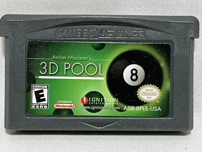 Archer Maclean’s 3D Pool Gameboy Advance Cartridge Only Works - Image 1 of 4