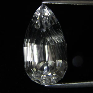 18.56Cts Excellent Natural Rutilated White Topaz Pear Custom Cut Collection Gem - Picture 1 of 5