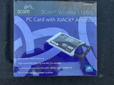3Com SL-3050 Wireless PC Card with XJACK Antenna  (C3RPAG175B) New and Sealed - Image 1 of 2