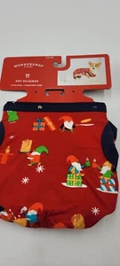 2-XS Wondershop Red Christmas Winter Pet Dog One Piece Pajamas Up To 10 Lbs - Picture 1 of 4