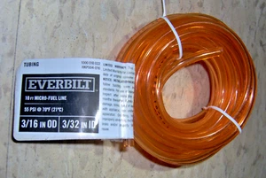 Orange Vinyl Micro FUEL LINE TUBING 3/32" ID 3/16" OD 10ft Hose Tube HKP004-016 - Picture 1 of 7