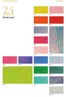 Wachsplatten zum Basteln Kerzen verzieren irisierend Verzierwachs 200x100x0,5 - Bild 1 von 3