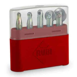 Rubi Flooring Tools Tungsten Carbide Tile Scoring Wheel Kit Steel (5-Wheels) - Picture 1 of 1
