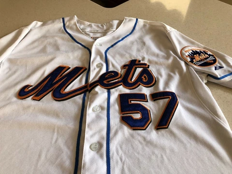 Majestic Authentic Collection NY Mets Johan Santana Jersey w/patch - Sz 50 Cover