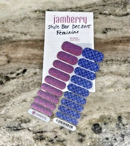 BNIP Jamberry Style Box DECEMBER 2015 - FEMININE Cheetah Geometric Nail Wraps - Picture 1 of 11