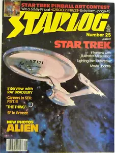 Starlog Magazine Issue 25 August 1979 Star Trek, Ray Bradbury, Alien, The Thing - Imagen 1 de 1