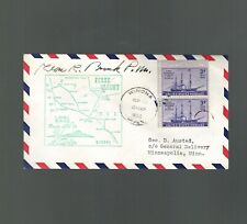 US First Flight Cover North Central Airlines Winona Minnesota 1952 PM Signed