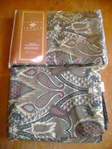 PAIR 2 JOSEPH ABBOUD PAISLEY Reversible Valances Scarf - Picture 1 of 1