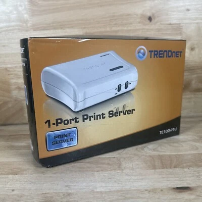 TRENDnet TE100-P1U Print Server USB-1 Port to USB 1-Port New - Image 1 of 4